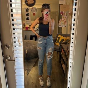 American Eagle Ripped Mom Jeans